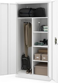 Hospodárska skriňa uzamykateľná biela DAWID D600 900 x 1850 x 600 mm