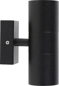 Vonkajšia nástenná lampa čierna 2-svetlá IP44 - Duo