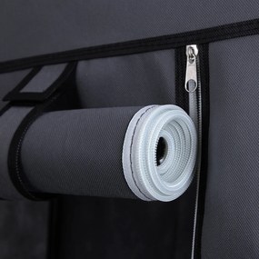 Látková skriňa, mobilná skriňa, šedá farba