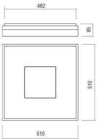Redo 01-2000 - LED stmievateľné stropné svietidlo MAYA LED/55W/230V 51x51 cm zlaté