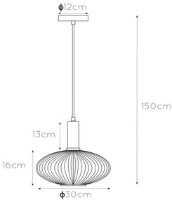 Lucide 45386/30/62 - Luster na lanku MALOTO 1xE27/40W/230V pr. 30 cm