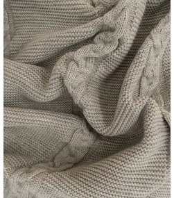 Béžový pléd 200x220 cm Trenza – Oyo Concept