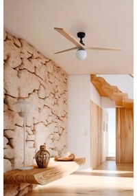 FARO 34283WT-11L+Str. ventilátor KLIMM 1xE27/15W/230V borovica/čierna pr.125 cm