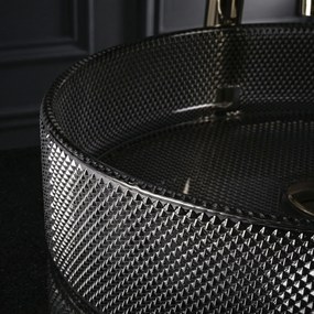 Rea Mirella Black, umývadlo na dosku 495x380x125 mm, dymové sklo-čierna, REA-U3524