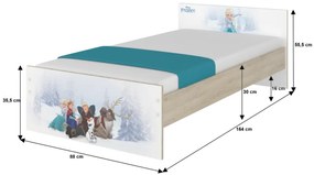 Raj posteli Detská posteľ " Vláčik "  MAX borovica nórska