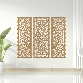 Drevená viacdielna dekorácia na stenu mandala | SENTOP FB-HDF0514-A