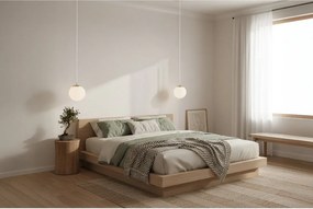 Závesné svietidlo Florence, 1x biele sklenené tienidlo, g