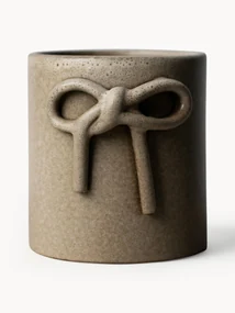 Obal na kvetináč z keramiky Bow, V 11 cm