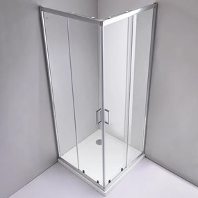 BPS-koupelny Štvorcový sprchový kút KZ93D 70x70 chróm/transparent - bez vaničky