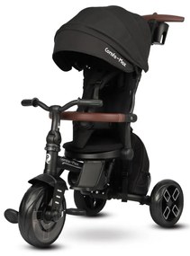 QPlay - Detská trojkolka 7 v 1 COMFO MAX čierna