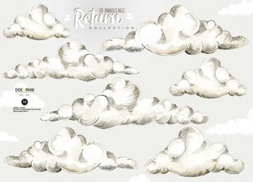 Samolepka do detskej izby jarné mraky 70x50 cm