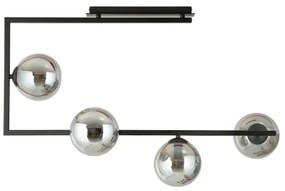 Luster na tyči SOMA 4xE14/10W/230V čierna/šedá