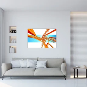 Obraz - Prepletené čiary, abstrakcie (90x60 cm)