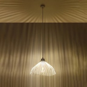 Závesné svietidlo Umb, 1x biele drôtené tienidlo