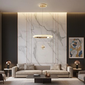 Toolight Toolight, stropné svietidlo 50cm, 80W, 4000K, 5000lm, G142-CP, zlatá, OSW-02612