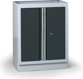 Dielenská policová skrinka spodná k pracovnej doske G2, 1 polica, 680 x 455 x 910 mm, grafit