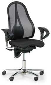 Topstar Zdravotná balančná kancelárska stolička EXETER NET, čierna