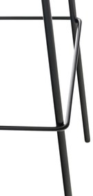 Barová stolička Hoover - plast, kovové nohy čierne - Oranžová