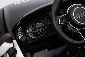 Ramiz Audi R8 Polícia na batérie pre deti + diaľkové ovládanie + EVA + pomalý štart + MP3 LED