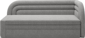 Sivá rozkladacia/s úložným priestorom pohovka z textílie buklé pravý roh 223 cm Fabillo – ELTAP