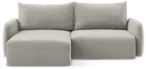 Svetlosivá rozkladacia/s úložným priestorom rohová pohovka (ľavý roh) Kalena – Makamii