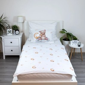 Jerry Fabrics Obliečky do postieľky 100x135 + 40x60 cm - Medvedík "Cute" baby