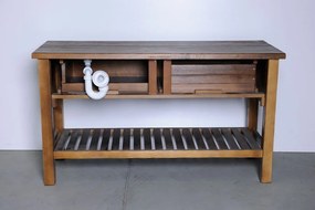 Sapho Sapho, BRAND umývadlová skrinka 100x73x50cm, morený smrek, BA101S