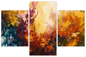 Obraz - Abstraktná maľba kvetov (90x60 cm)