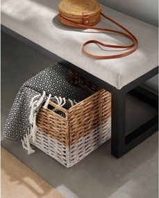 Čierna/sivobéžová lavica Loya – Kave Home