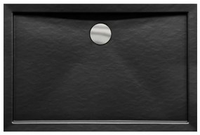 Rohová Vanička Alpina 120/80 stone effect čierna