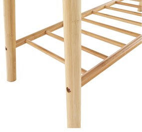 Sivá lavica s bambusovou konštrukciou LAVIDA TYP 2
