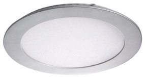 KANLUX Vstavané LED vonkajšie osvetlenie XEDA, 12W, denná biela, 16cm, okrúhle, strieborné