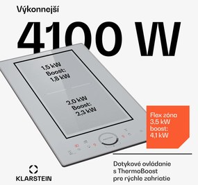 Klarstein Delicatessa Domino Prime, vstavaná indukčná varná doska, 2 zóny, 3500 W