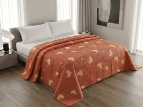 Prehoz na posteľ ORANGE HEART, ružový Rozmer: 170 x 210 cm