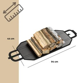 Prístrešok na palivové drevo CORINA, 198x163x70cm, antracitová/zelená Gardebruk