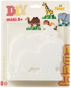 Hama Midi – podložky – slon, žirafa, lev, ťava