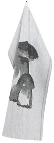 Ľanová utierka Tatti 46x70, sivo-čierna