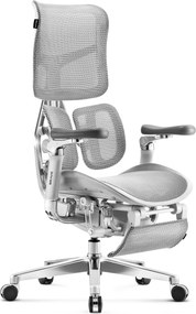 Ergonomická kancelárska stolička s podnožkou Premium Normal Size, sivá: Diablo V-Kinetic