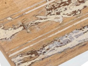 furniture-nabytek.cz - Masívny jedálenský stôl Perth z recyklovaného dreva, lakovaný, biely s farebnými prvkami – 180×90 cm