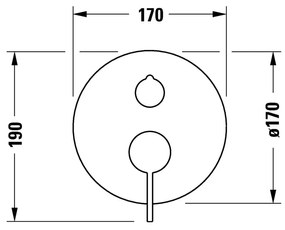 Duravit D-Neo - Sprchová páková batéria podomietková, chróm DE4210012010