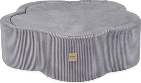 Suchý bazén kvietok s podložkou – sivý menčester 95×30 cm + 200 guličiek