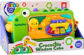 LEAN Toys Interaktívna vzdelávacia kocka krokodíl multifunkčná so zvukmi
