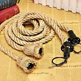 Stropné svietidlo Spider Rope II hnedé