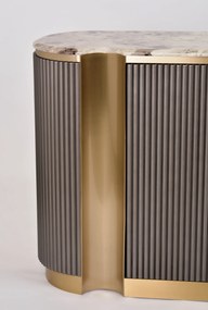 Komoda Stilig ST917 158 cm grafit/zlatá/mramor