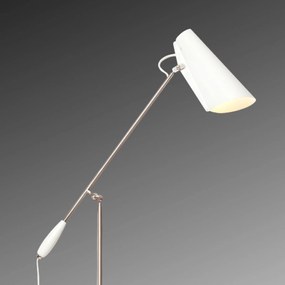 Northern Birdy stojaca retro lampa, biela