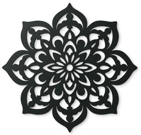 drevko Mandala na stenu Ruža Rozmer obrazu: 44,5 x 44 cm, Farba dekorácie: Čierna