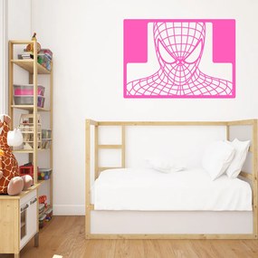 Veselá Stena Samolepka Spiderman portrét Farba: růžová, Veľkosť: 40 x 28 cm