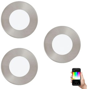 Eglo 32882-SADA 3x LED RGB Stmievateľné podhľadové svietidlo FUEVA-C 1xLED/3W/230V