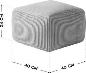 Sedací vak s podnožkou COMFY 3.0 sivý
