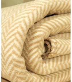 Béžovo-krémovobiela prikrývka na dvojlôžko 200x220 cm Twin - Oyo Concept